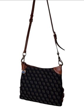 Dooney & Bourke Gretta Signature Print Hobo Monogram Crossbody Shoulder Bag